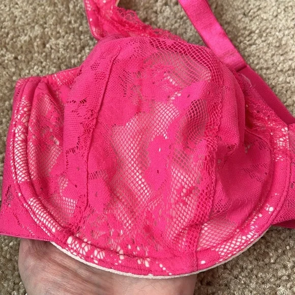 NWT Cacique Pink Lace Bra - Picture 2 of 14